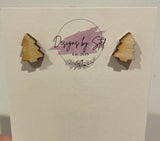Wood Stud Earring