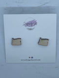 Wood Stud Earring